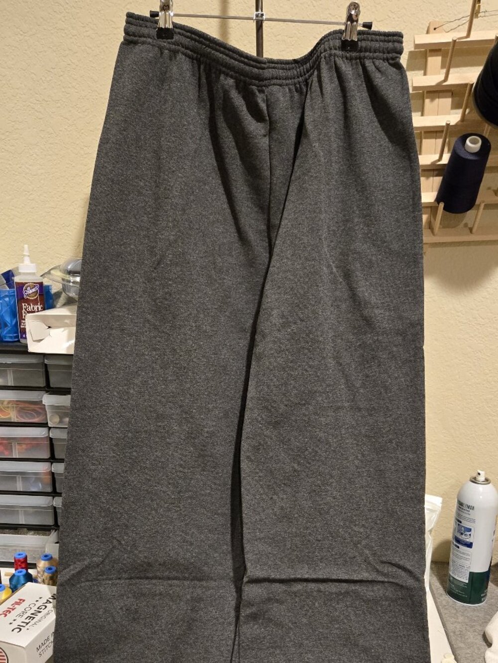 2 Pair Hanes Fleece Sweatpants Charcoal Heather New in Package XL